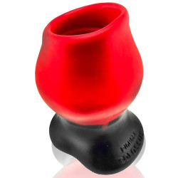 Oxballs Plug Tunnel Colossus Pighole XXXXL Noir-Rouge 17 x 13.5cm